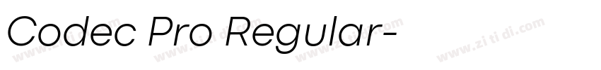 Codec Pro Regular字体转换